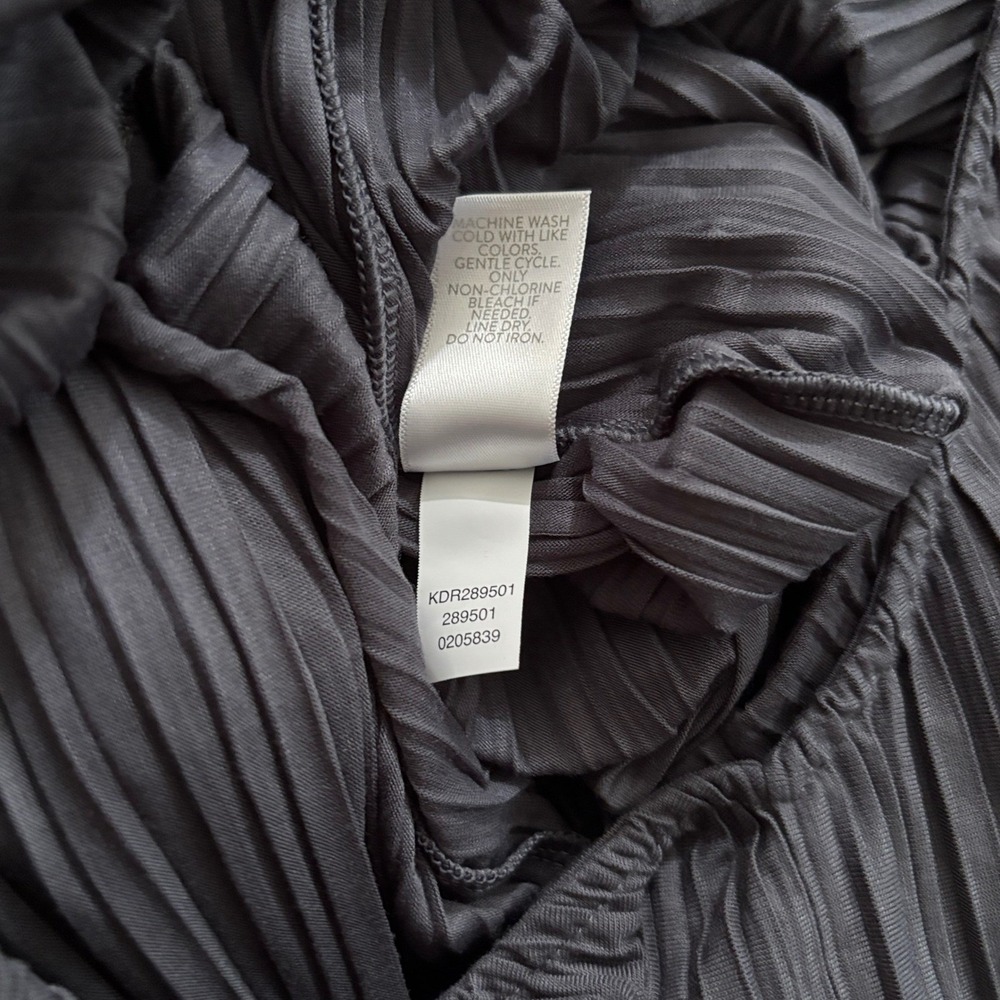 J. Jill Pure Jill Women's XL Pleated Jumpsuit NEW Wide Leg Black Pearl Lagenlook - Picture 9 of 9